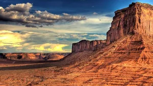 Desert Mountain At Sunset Wallpaper