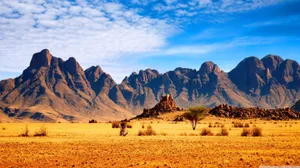 Desert Mountains Ridge In South Africa Wallpaper