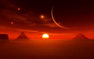 Desert Pyramid And Mountain Wallpaper