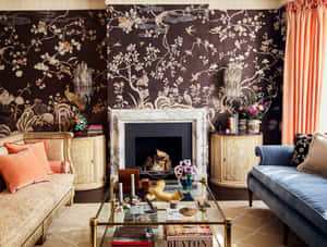 Designer Living Room Wallpaper