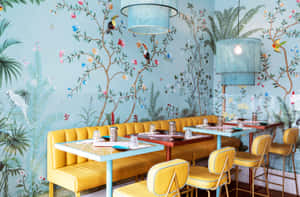 Designer Wall Dining Area Wallpaper