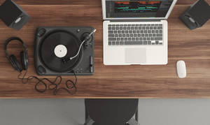 Desk For Music 4k Wallpaper