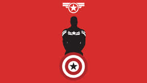 Desktop Wallpaper Of Captain America Fighting Against Evil Wallpaper