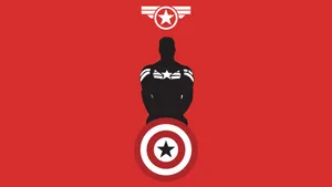 Desktop Wallpaper Of Captain America Fighting Against Evil Wallpaper