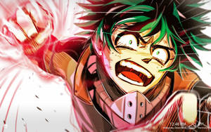 Desperate Punching Deku Wallpaper