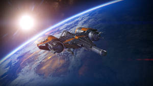 Destiny 4k Jumpship Above Earth Wallpaper