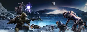 Destiny Guardians Vs Hive In The Moon Wallpaper