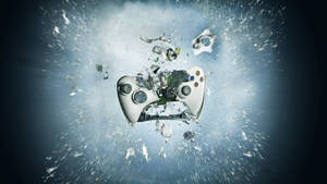 Destroyed Xbox 360 Controller Wallpaper