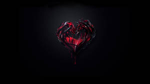 Detailed Red Abstract Heart Black Lover Background Wallpaper