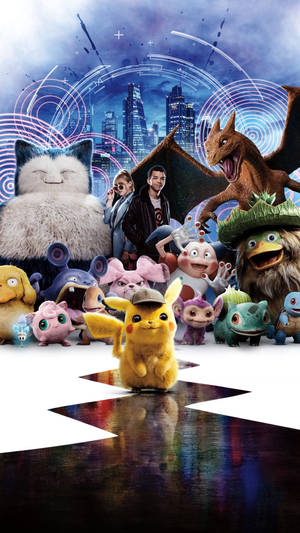Detective Pikachu Complete Movie Characters Wallpaper