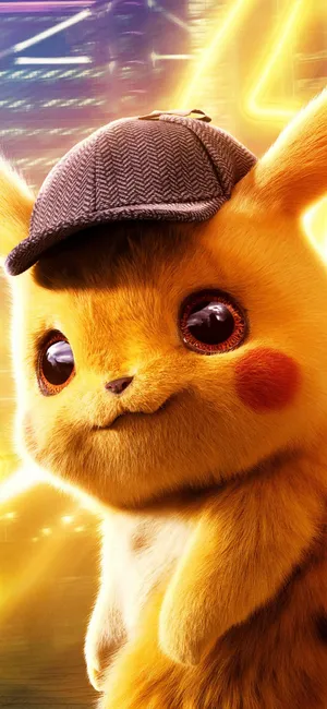 Detective Pikachu Cute Cap Wallpaper