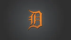 Detroit Tigers Logo In Orange Gothic Font Wallpaper
