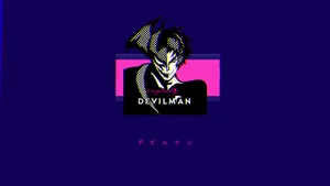 Devilman Crybaby In Dark Purple Wallpaper