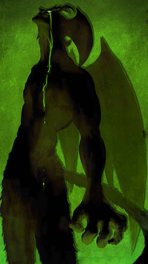 Devilman Crybaby In Green Wallpaper