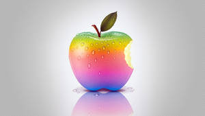Dewy Rainbow Apple Wallpaper