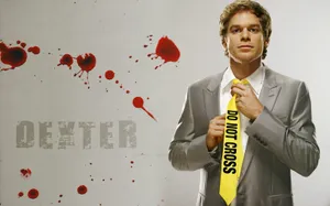 Dexter Do Not Cross Design Tie Wallpaper