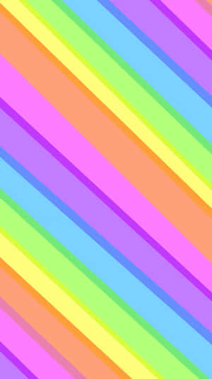 Diagonal Aesthetic Rainbow Mobile Wallpaper