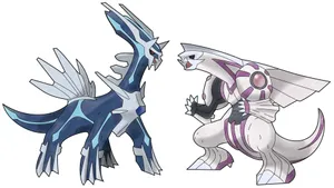 Dialga Palkia Artwork Wallpaper