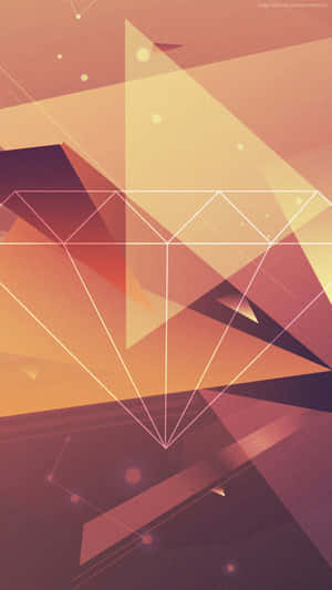 Diamond Aesthetic Photo With Abstract Shapes Wallpaper