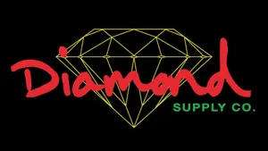 Diamond Supply Co Logo Crimson Wordmark Wallpaper