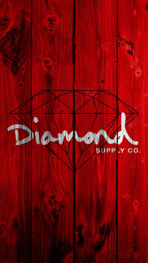 Diamond Supply Co Red Wood Wallpaper