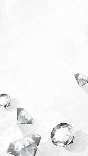 Diamonds On A White Background Wallpaper