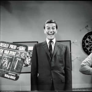 Dick Van Dyke On Set Blackand White Wallpaper