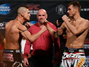 Diego Sanchez Against Myles Jury Face Off Wallpaper