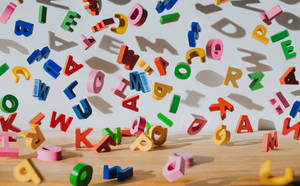 Different Coloured Abc Letters Wallpaper