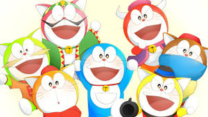 Different Doraemon 4k Wallpaper