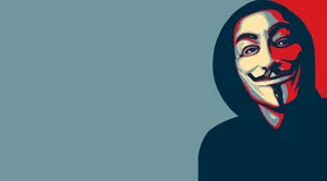 Digital Art Red And Green Hacker Mask Wallpaper