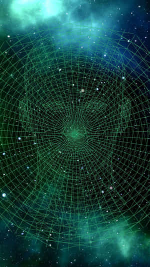 Digital Cosmic Network Visualization Wallpaper