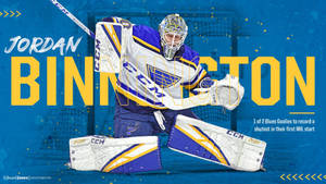 Digital Fanart Of Goaltender Jordan Binnington Wallpaper