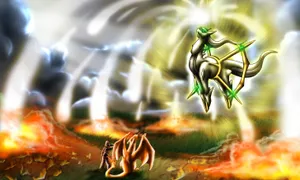 Digital Paint Arceus Wallpaper