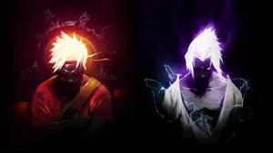 Digital Painting Sasuke And Naruto Laptop Wallpaper