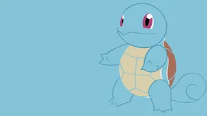 Digital Poster Minimalist Squirtle Wallpaper