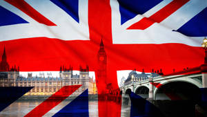 Digital Poster Of United Kingdom Flag Wallpaper