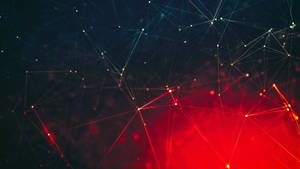 Digital Red Abstract Lines Wallpaper