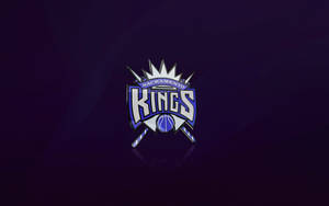 Digital Sacramento Kings Logo In Blue Wallpaper