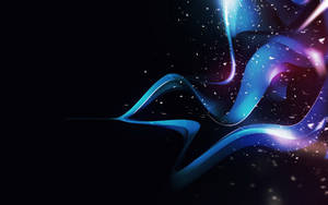 Digital Sculpture On Black And Blue Background Wallpaper