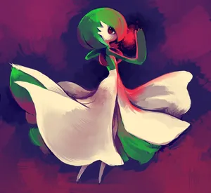 Digitally Painted Gardevoir Wallpaper