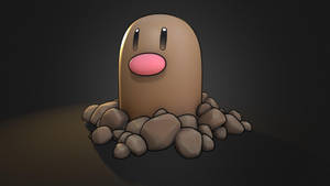 Diglett Ground-type Pokémon Black Background Wallpaper