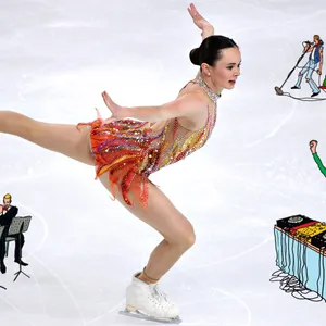 Dignified Figure Skater Mariah Bell In Action Wallpaper