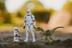 Dinosaur And Troopers Wallpaper