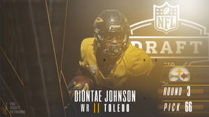 Diontae Johnson Steelers Score Card Nfl Draft Wallpaper