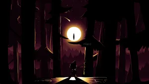 Dipper Pines Dark Art Moon Wallpaper