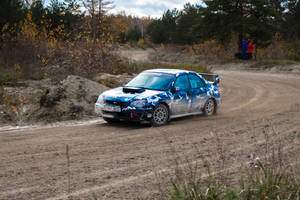 Dirt Rally Blue Camouflage Subaru Wallpaper