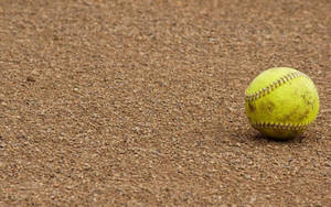 Dirty Ball For Awesome Softball Wallpaper