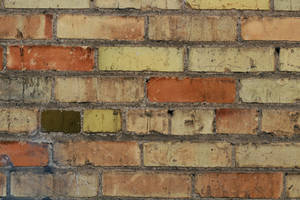 Dirty Yellow Brick Wall Wallpaper