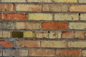 Dirty Yellow Brick Wall Wallpaper